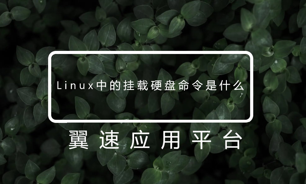 linux中的挂载硬盘命令是什么