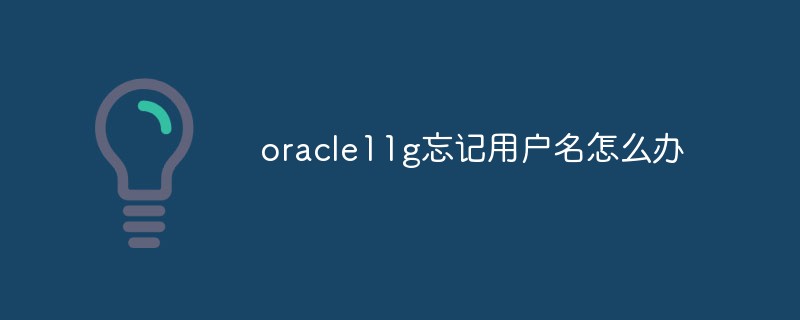 oracle11g忘记用户名怎么办